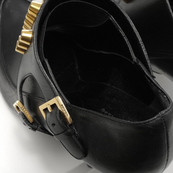 New Authentic Gucci Studded Black Ankle Booties - Picture 9 of 14
